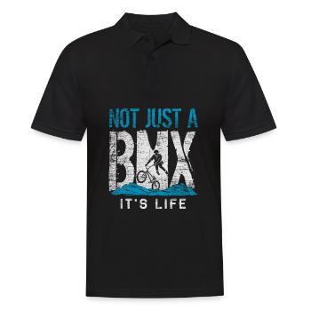 BMX - Männer Poloshirt - Schwarz - Vorne - Kai (181cm)
