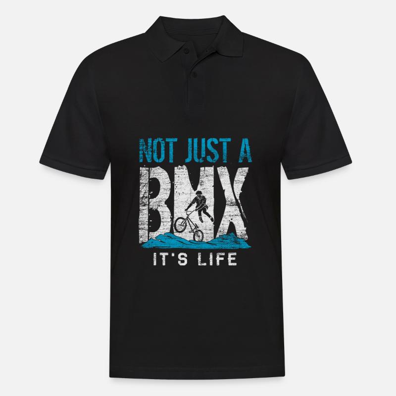 BMX - Männer Poloshirt - Schwarz