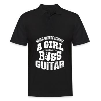 Guitare basse - Polo Homme - noir - Devant - Kai (181cm)