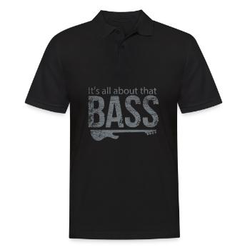 Bass guitar - Men's Polo Shirt - black - Front - Kai (181cm)