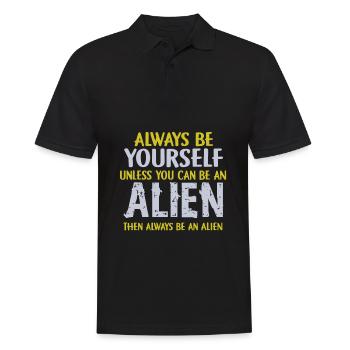 Alien - Männer Poloshirt - Schwarz - Vorne - Kai (181cm)