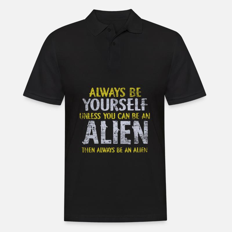 Alien - Männer Poloshirt - Schwarz