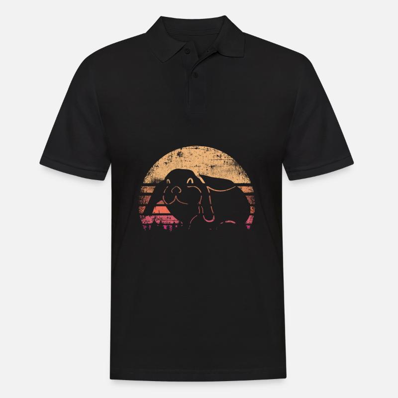 Kaninchen - Männer Poloshirt - Schwarz