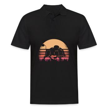 Stier Bulle - Männer Poloshirt - Schwarz - Vorne - Kai (181cm)