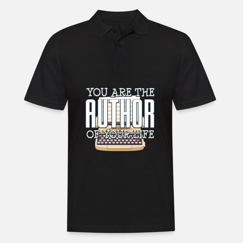 Autor - Männer Poloshirt - Schwarz