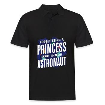 Astronaut - Männer Poloshirt - Schwarz - Vorne - Kai (181cm)