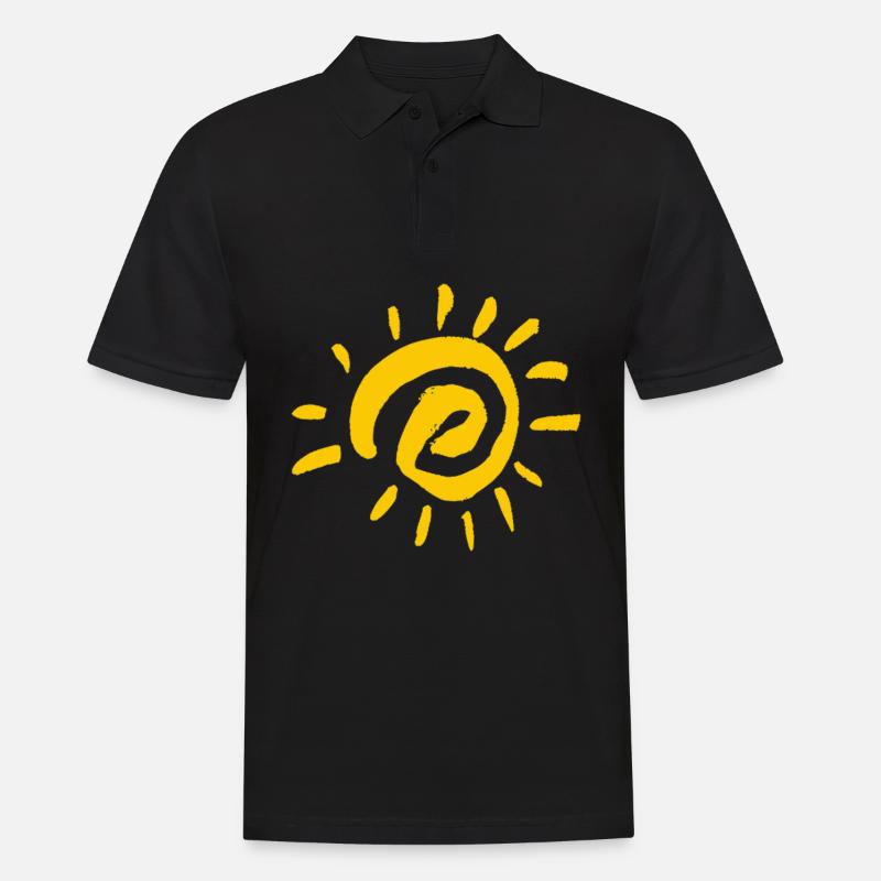 Die Sonne the Sun - Männer Poloshirt - Schwarz