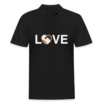Love contre le racisme - Polo Homme - noir - Devant - Kai (181cm)