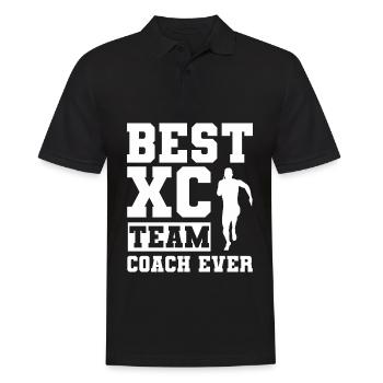 Crosslauf | Cross Country Läufer Berglauf Geschenk - Männer Poloshirt - Schwarz - Vorne - Kai (181cm)