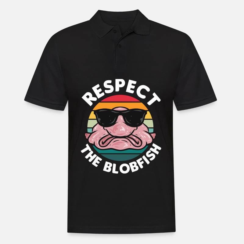 Blobfisch - Männer Poloshirt - Schwarz