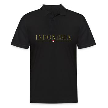 J’aime l’Indonésie, Style Design T-Shirt - Polo Homme - noir - Devant - Kai (181cm)