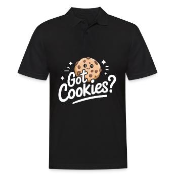 Cookies Cookie Keks Kekse Schokolade - Männer Poloshirt - Schwarz - Vorne - Kai (181cm)