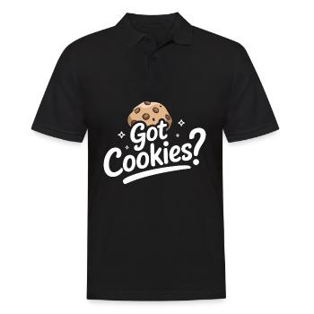 Cookies Cookie Keks Kekse Schokolade - Männer Poloshirt - Schwarz - Vorne - Kai (181cm)