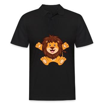 Sweet Lion - Men's Polo Shirt - black - Front - Kai (181cm)