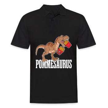 Pommesaurier Pommes Frites Dinosaurier T Rex Fritt - Männer Poloshirt - Schwarz - Vorne - Kai (181cm)