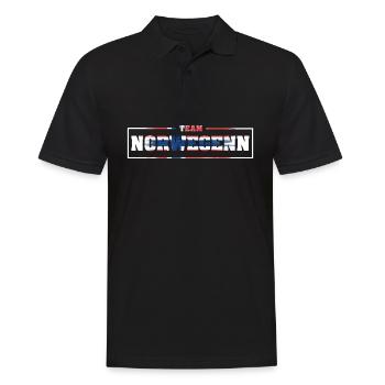 Team Norwegen Flagge Urlaub Geschenk - Männer Poloshirt - Schwarz - Vorne - Kai (181cm)