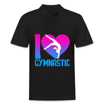 I Love Turnen Trainer Gymnsatik Sportverein Sport - Männer Poloshirt - Schwarz - Vorne - Kai (181cm)