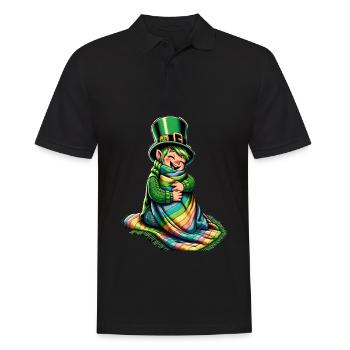 Lutin douillet (Leprechaun irlandais) - Polo Homme - noir - Devant - Kai (181cm)