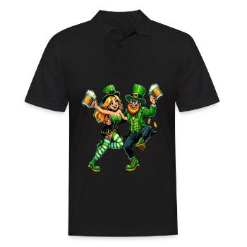 Tanzendes Paar - Männer Poloshirt - Schwarz - Vorne - Kai (181cm)