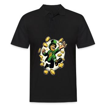 Lucky Leprechaun (Leprechaun irlandais) - Polo Homme - noir - Devant - Kai (181cm)