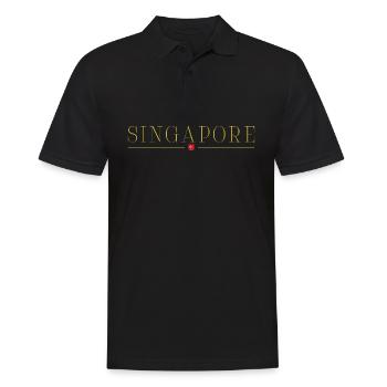 Ich liebe Singapur, Eleganz Stil Design T-Shirt - Männer Poloshirt - Schwarz - Vorne - Kai (181cm)