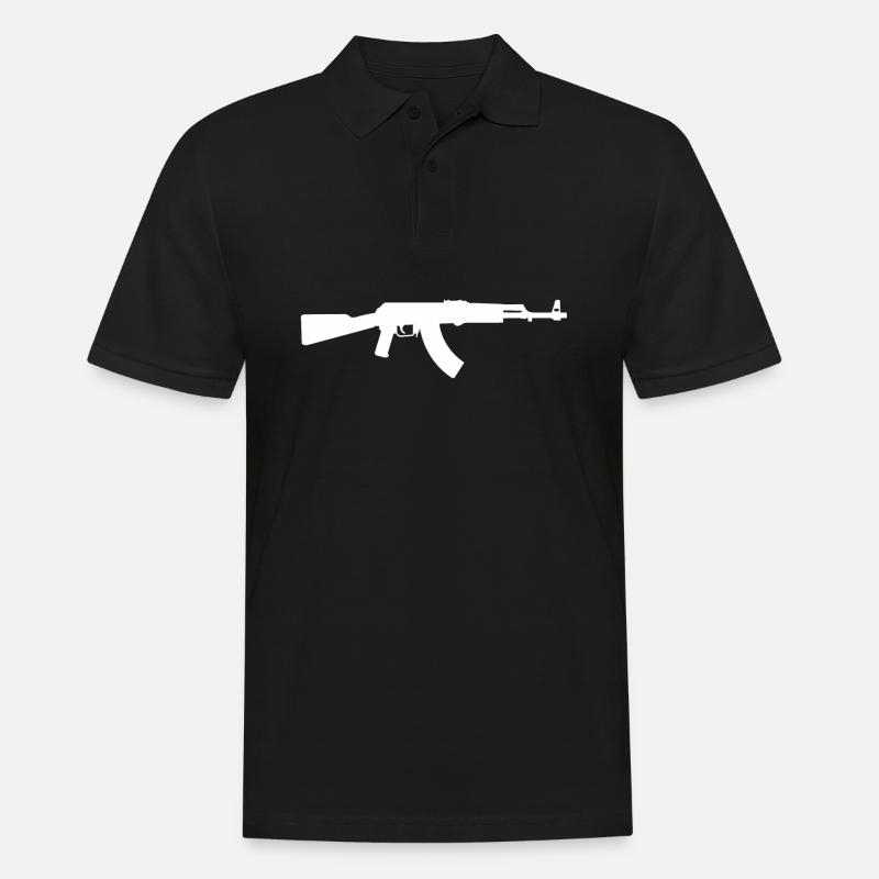 Gewehr - Männer Poloshirt - Schwarz