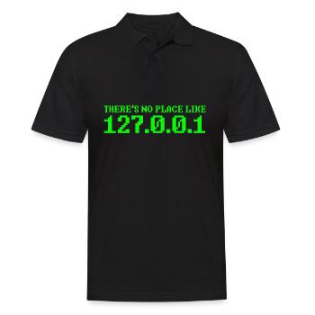 127.0.0.1 computer nerd outsider computer science - Men's Polo Shirt - black - Front - Kai (181cm)