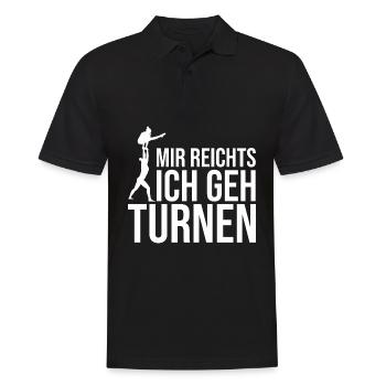Mir Reichts Ich Geh Turnen Gymnsatik Trainer Turnf - Männer Poloshirt - Schwarz - Vorne - Kai (181cm)