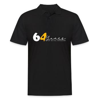 Jahrgang 1960 Lustig 64 Jahre Bday Männer Frauen - Männer Poloshirt - Schwarz - Vorne - Kai (181cm)