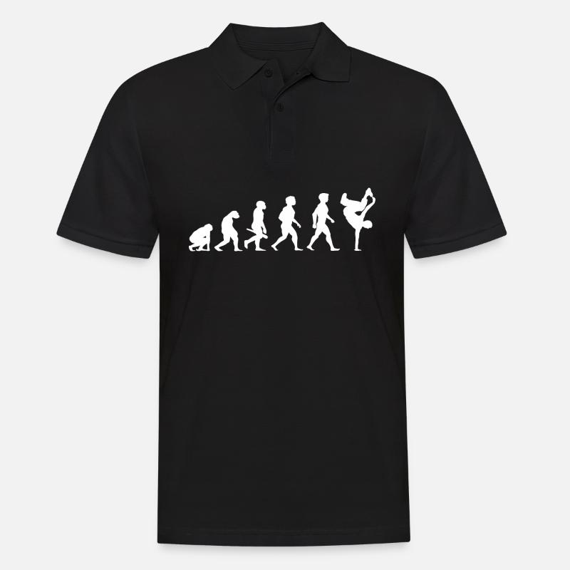 Evolution Breakdance Breaking Breakdancing Hip-Hop - Männer Poloshirt - Schwarz