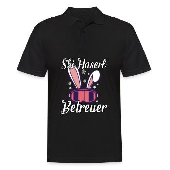Ski Haserl Betreuer - Männer Poloshirt - Schwarz - Vorne - Kai (181cm)