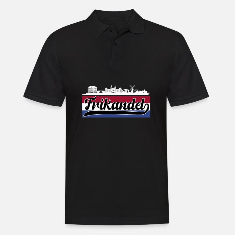 Frikandel avec drapeau holland - Polo Homme - noir
