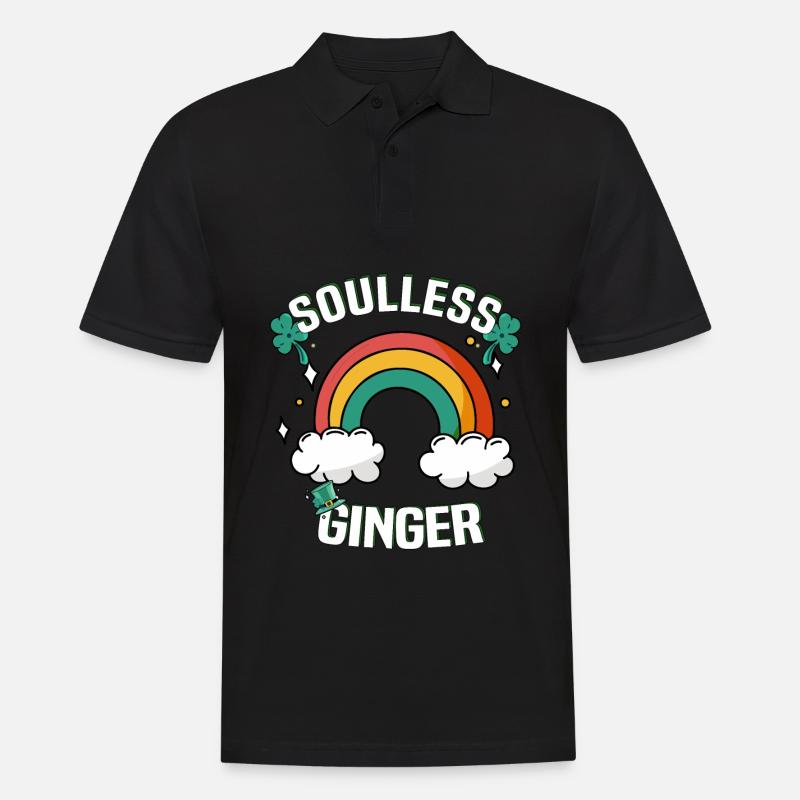 Rousse rousse du jour de la Saint-Patrick sans âme - Polo Homme - noir