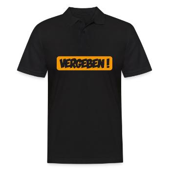 Ich bin Vergeben - Männer Poloshirt - Schwarz - Vorne - Kai (181cm)