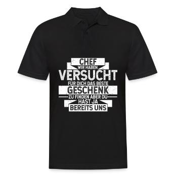 Bester Chef Der Welt Arbeitgeber Arbeit Geschenk C - Männer Poloshirt - Schwarz - Vorne - Kai (181cm)