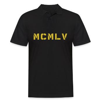 Roman numeral year of birth Made in 1955 - Men's Polo Shirt - black - Front - Kai (181cm)