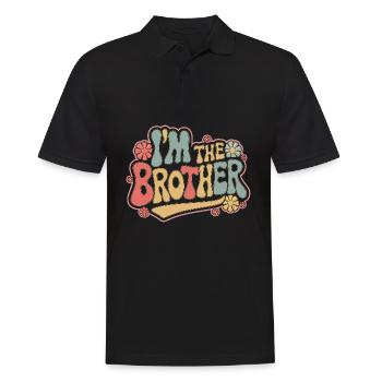 Frère Grand Frère Frère Famille - Polo Homme - noir - Devant - Kai (181cm)