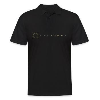 solar system - Men's Polo Shirt - black - Front - Kai (181cm)