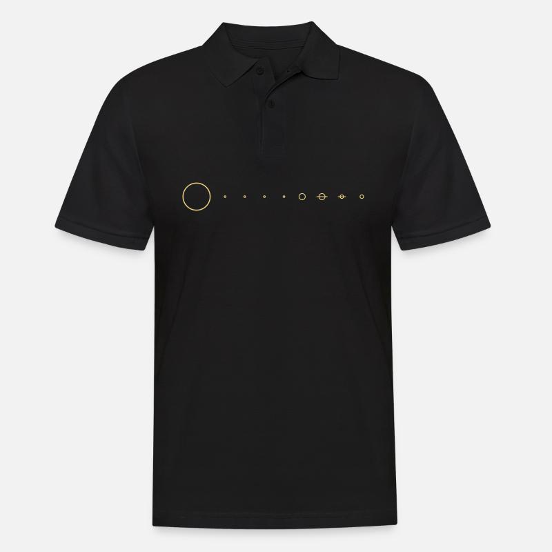 Sonnensystem - Männer Poloshirt - Schwarz