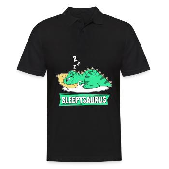 Sleepysaurus Favorite Shawl Shirt Pajamas Din - Men's Polo Shirt - black - Front - Kai (181cm)