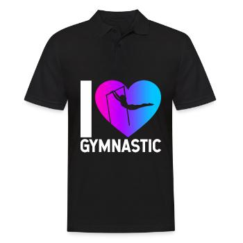 I Love Turnen Trainer Gymnsatik Sportverein Sport - Männer Poloshirt - Schwarz - Vorne - Kai (181cm)