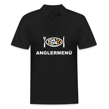 Fisch Kartoffeln - Angler Anglermenü - Männer Poloshirt - Schwarz - Vorne - Kai (181cm)