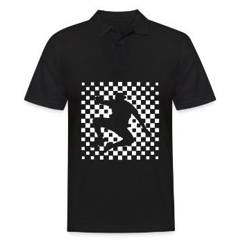 Parkour Shirt Parkour Halftone eckig Geschenk Tee - Männer Poloshirt - Schwarz - Vorne - Kai (181cm)
