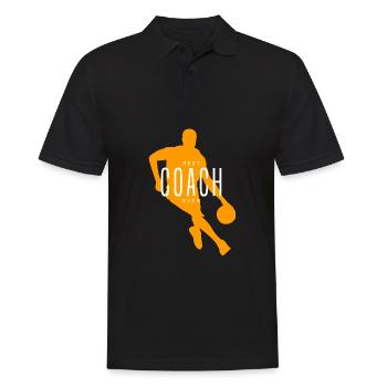 Meilleure idée cadeau de mentor sportif d’entraîneur de basketball - Polo Homme - noir - Devant - Kai (181cm)