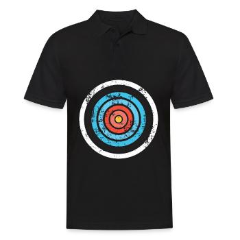 Archery Target Archer Bow Arrow Hunting Sport Gift - Men's Polo Shirt - black - Front - Kai (181cm)