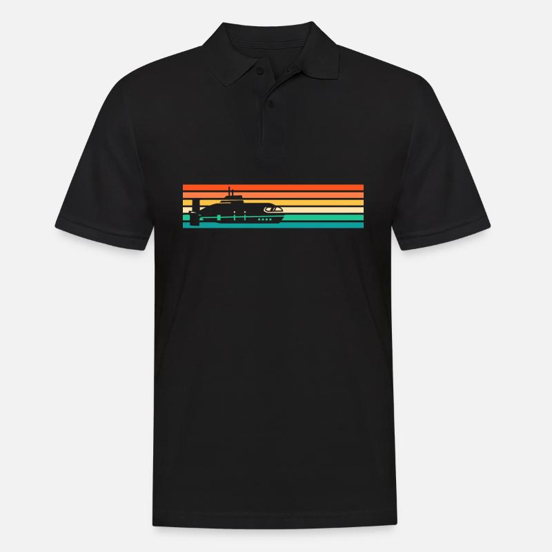 Tauchboot Unterseeboot Unterwasserboot U-Boot - Männer Poloshirt - Schwarz