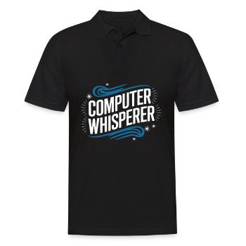 Technischer Support Computerfreak Nerd - Männer Poloshirt - Schwarz - Vorne - Kai (181cm)