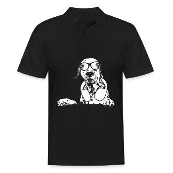Dalmatiner Hundeliebe Sonnenbrille Urlaub Dalmatin - Männer Poloshirt - Schwarz - Vorne - Kai (181cm)