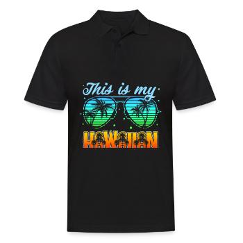 This is My Hawaiian Shirt Beach Sunglasses Summer - Männer Poloshirt - Schwarz - Vorne - Kai (181cm)