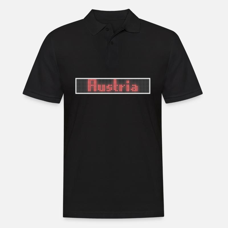 Austria LED Display - Männer Poloshirt - Schwarz